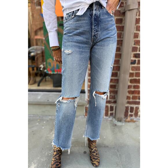 Moussy Odessa Wide Leg Straight Jeans High Rise 27 - Picture 1 of 4